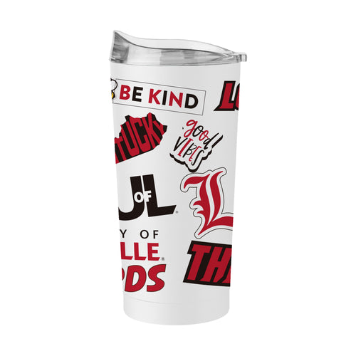 Louisville 20oz Native Powder Coat Tumbler from Logo Brands, durable drinkware with colorful Native design and stainless steel body.