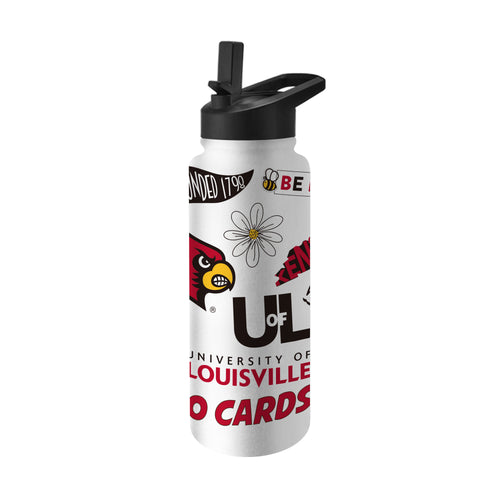 Louisville 34oz Native Quencher Bottle by Logo Brands, featuring a sleek drinkware design with the Louisville logo.
