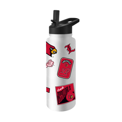 Louisville 34oz White Dreamweave Quencher Bottle