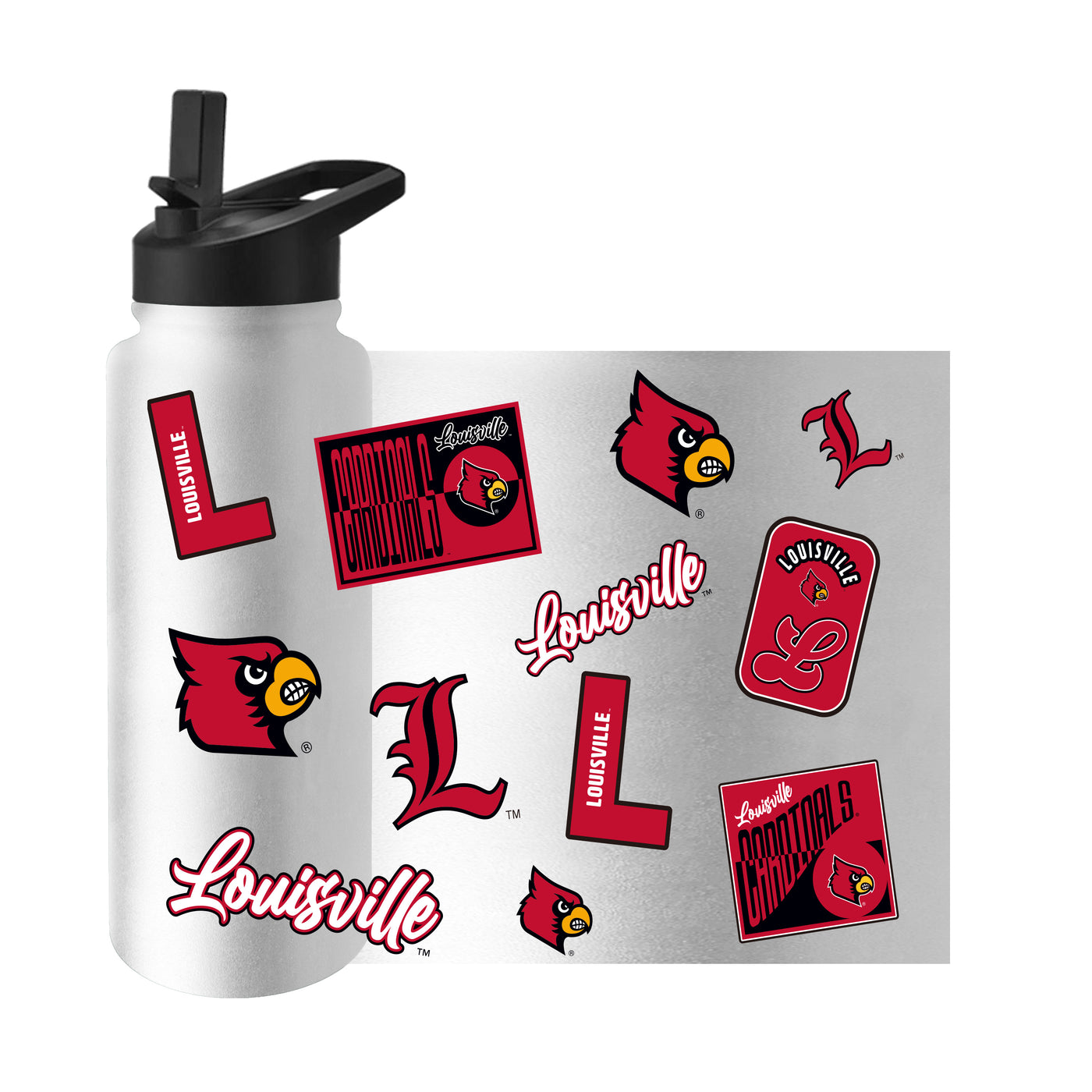 Louisville 34oz White Dreamweave Quencher Bottle