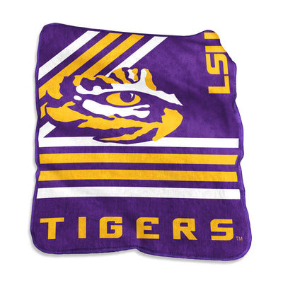 LSU Raschel Throw - Logo Brands