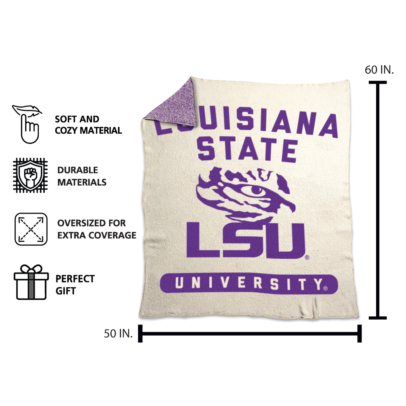LSU Luxe Prime Dreams Throw