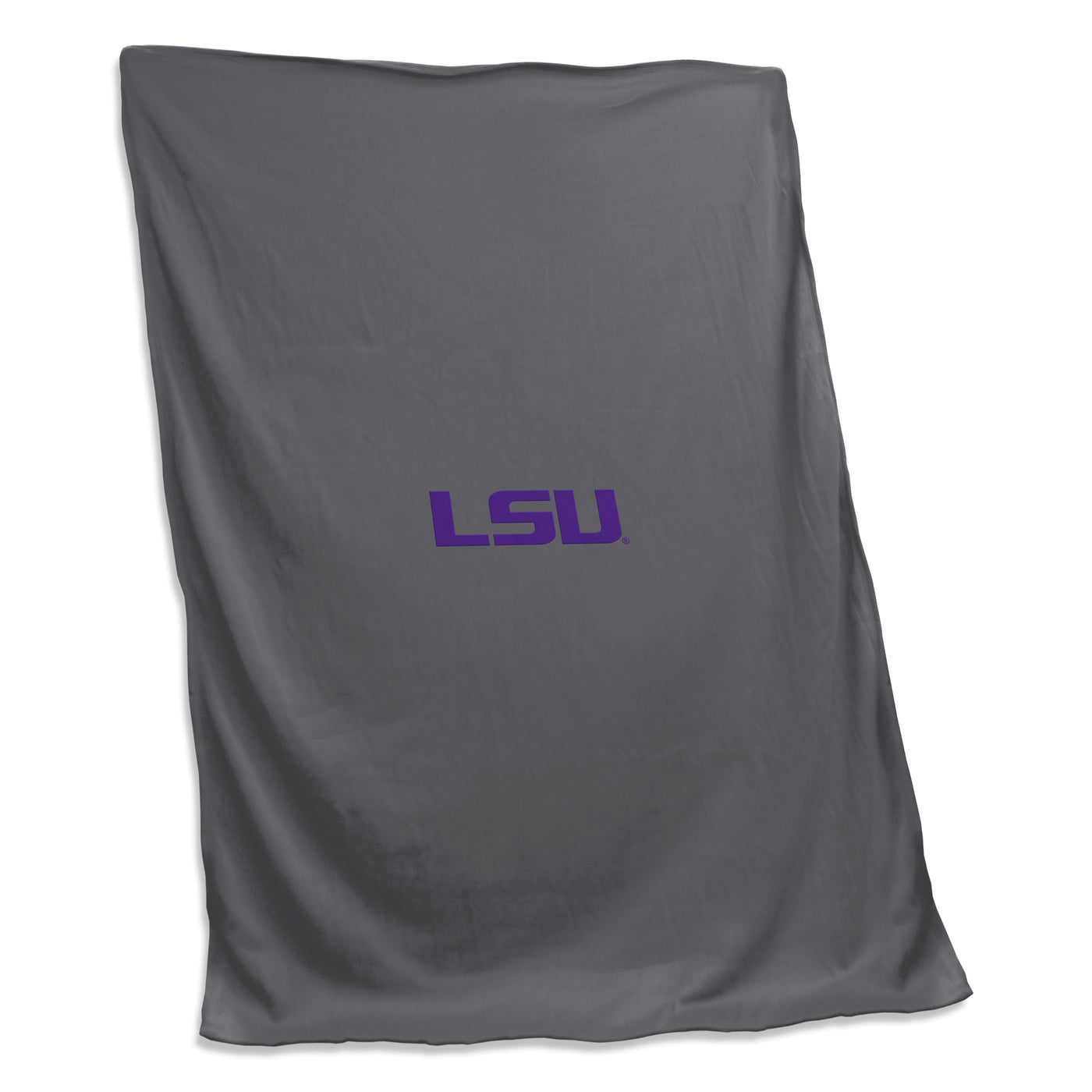 LSU Sweatshirt Charcoal Blanket (Screened)