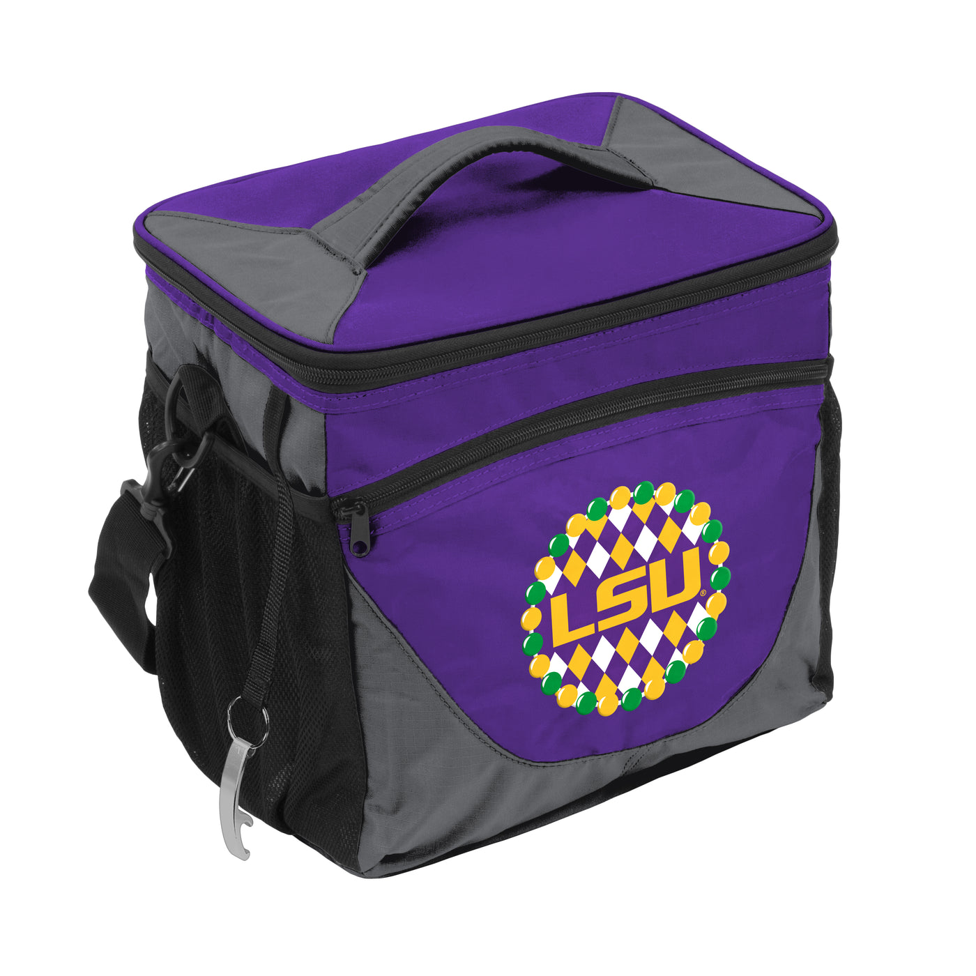 LSU Mardi Gras 24 Can Cooler
