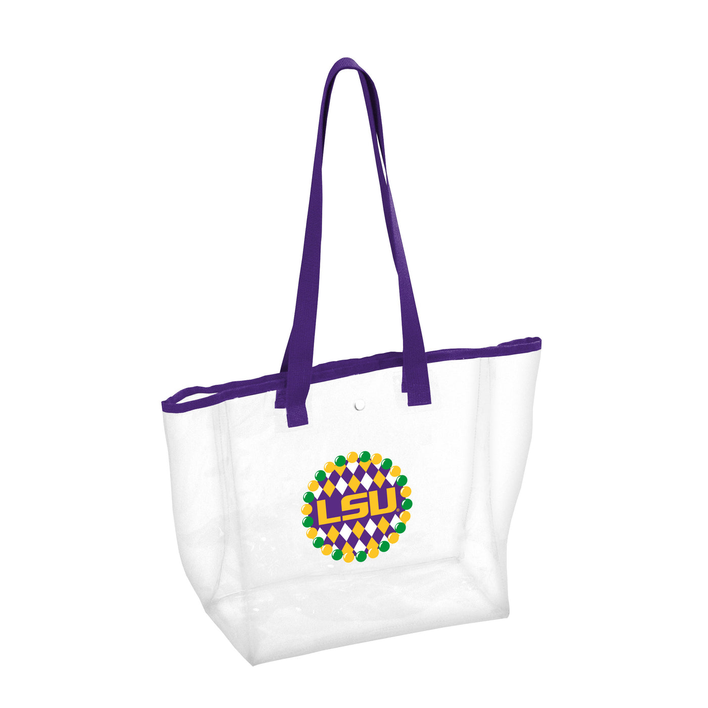 LSU Mardi Gras Clear Tote