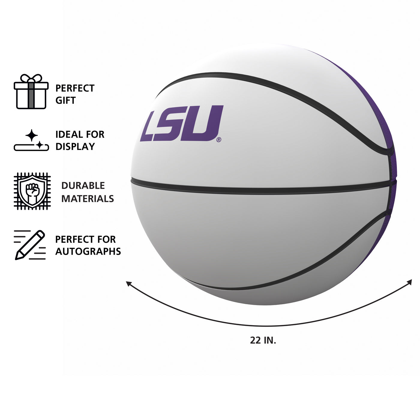 LSU Mini Size Autograph Basketball