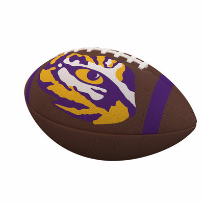 LSU Team Stripe Official-Size Composite Football - Logo Brands