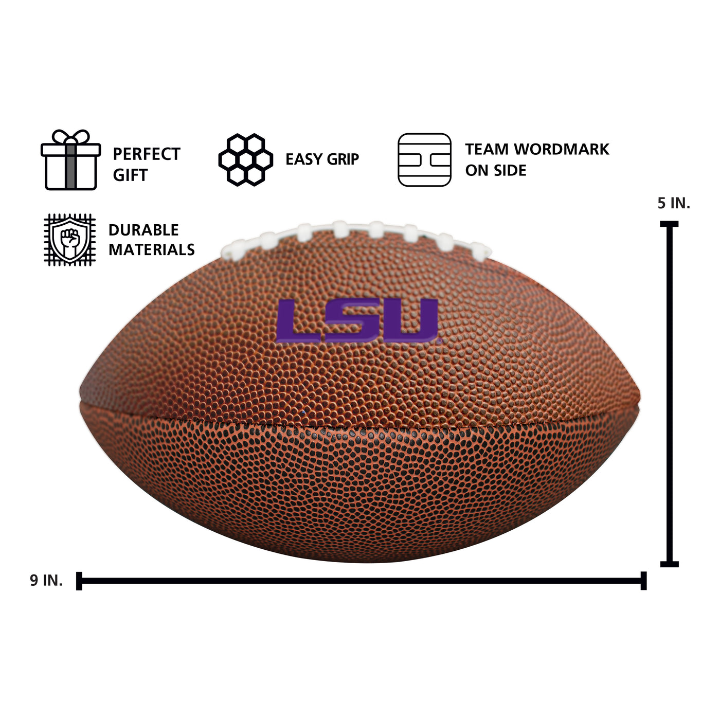 LSU Mini Size Composite Football