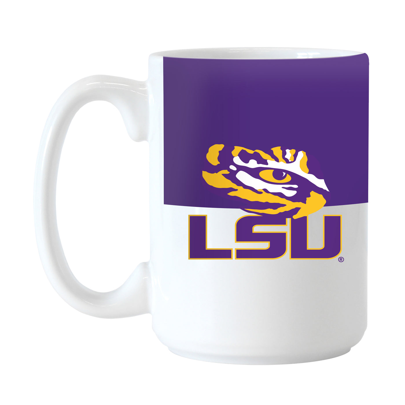 LSU 15oz Colorblock Sublimated Mug