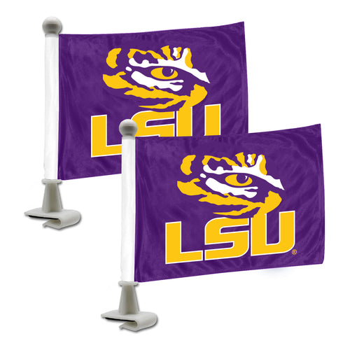 LSU Ambassador auto flag by Logo Brands, featuring the LSU logo and mascot on a durable flag for vehicles.