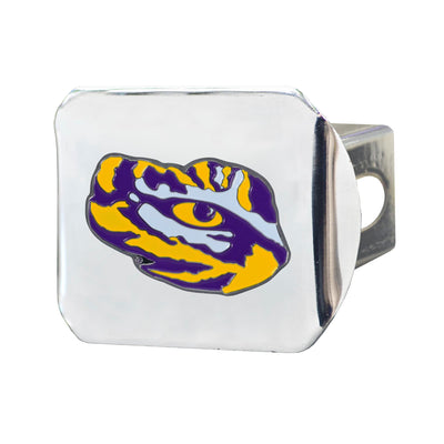 LSU Color on Chrome Hitch Cover