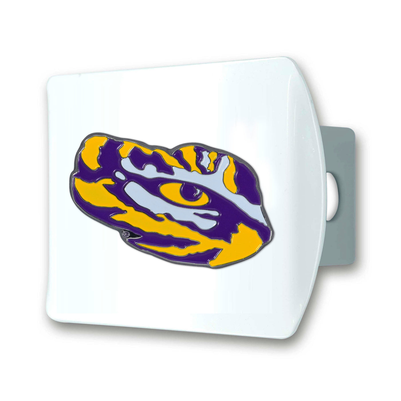 LSU Color on White Hitch Cover