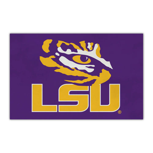 LSU HiDef Rookie collectible mat by Logo Brands featuring LSU Tigers logo and vibrant team colors.