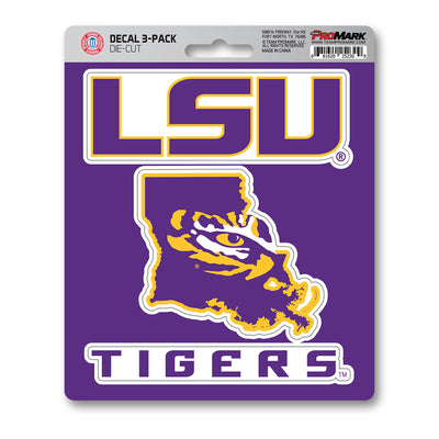 LSU Decal 3-pk