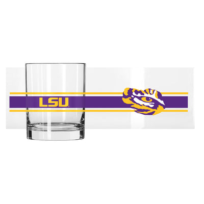 LSU 14oz Stripe Rocks Glass