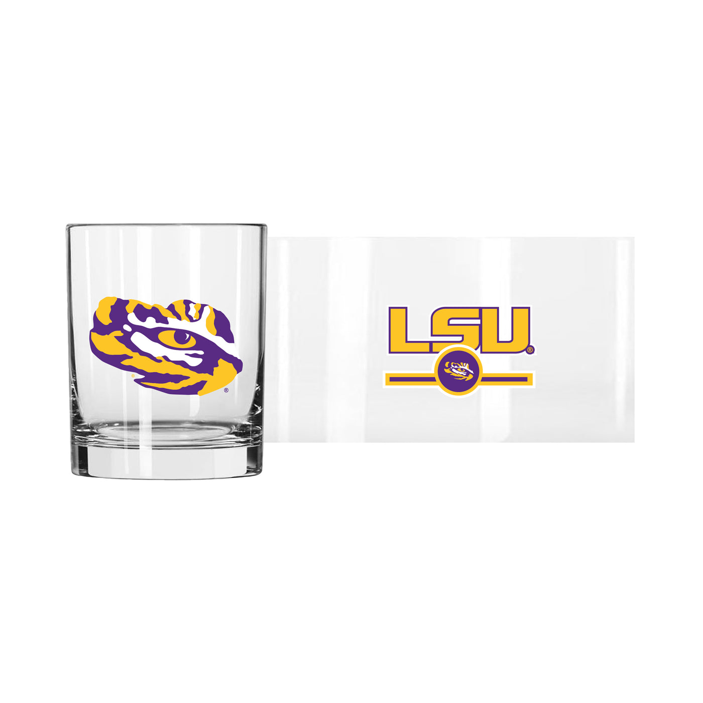 LSU 14oz Letterman Rocks Glass