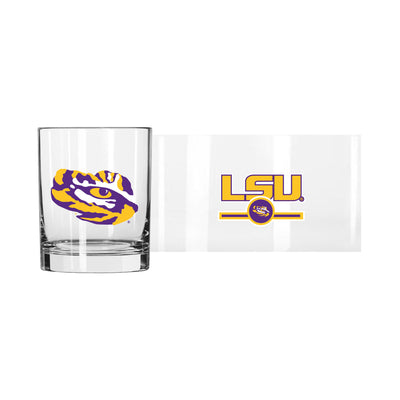 LSU 14oz Letterman Rocks Glass