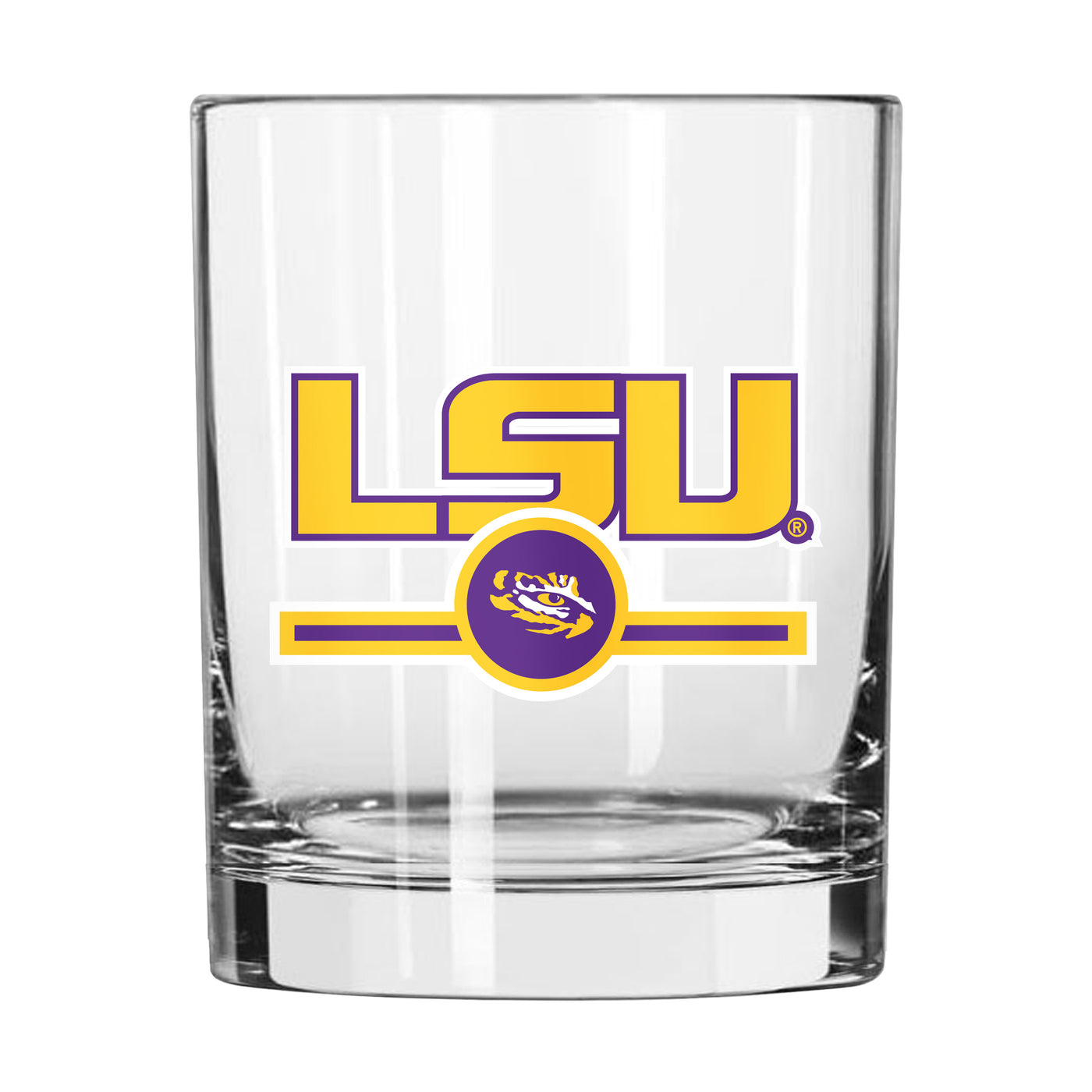 LSU 14oz Letterman Rocks Glass