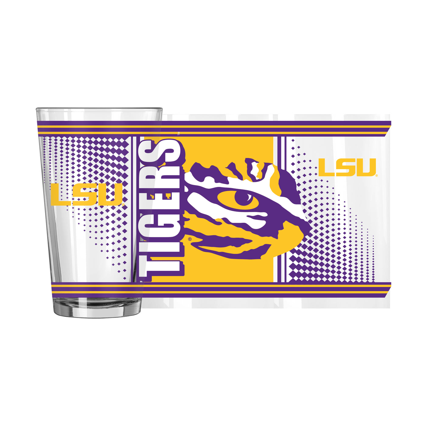 LSU 16oz Hero Pint Glass