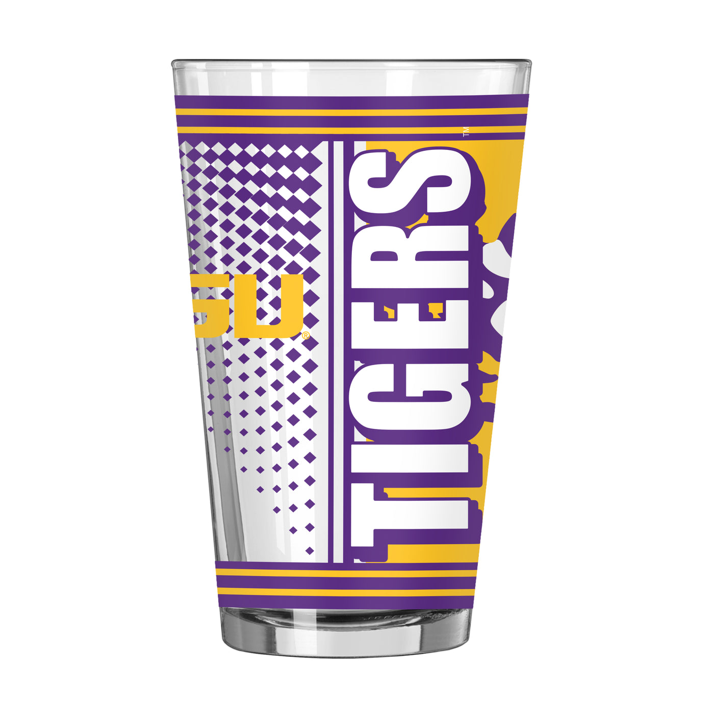LSU 16oz Hero Pint Glass