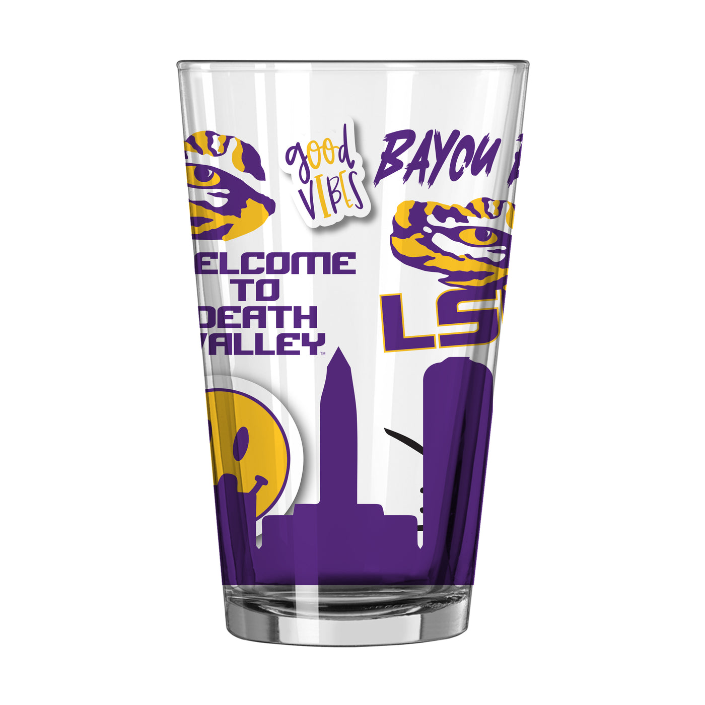 LSU 16oz Native Pint Glass