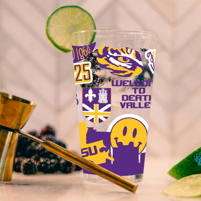 LSU 16oz Native Pint Glass