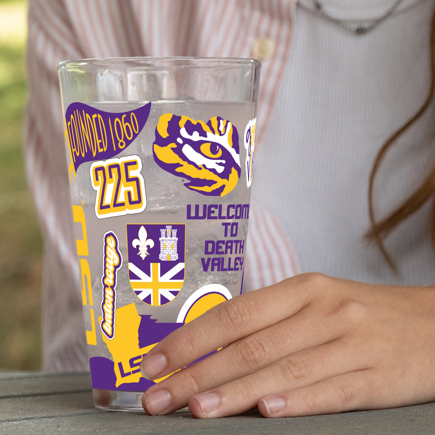 LSU 16oz Native Pint Glass