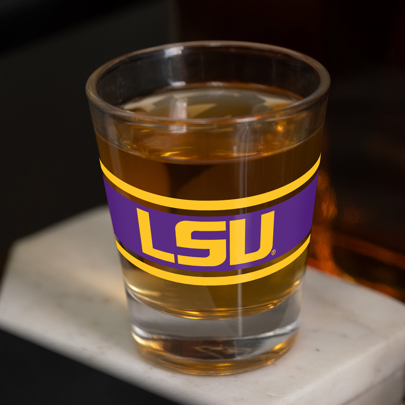 LSU 2oz Stripe Shot Glass