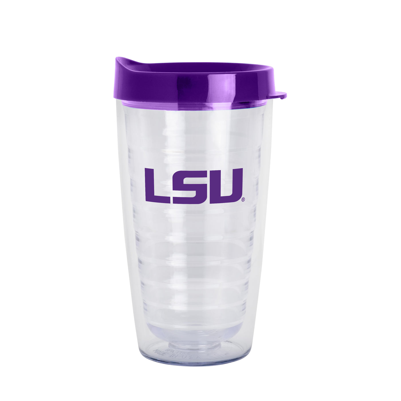 LSU 16oz Flipside Dbl Wall Clear Tumbler