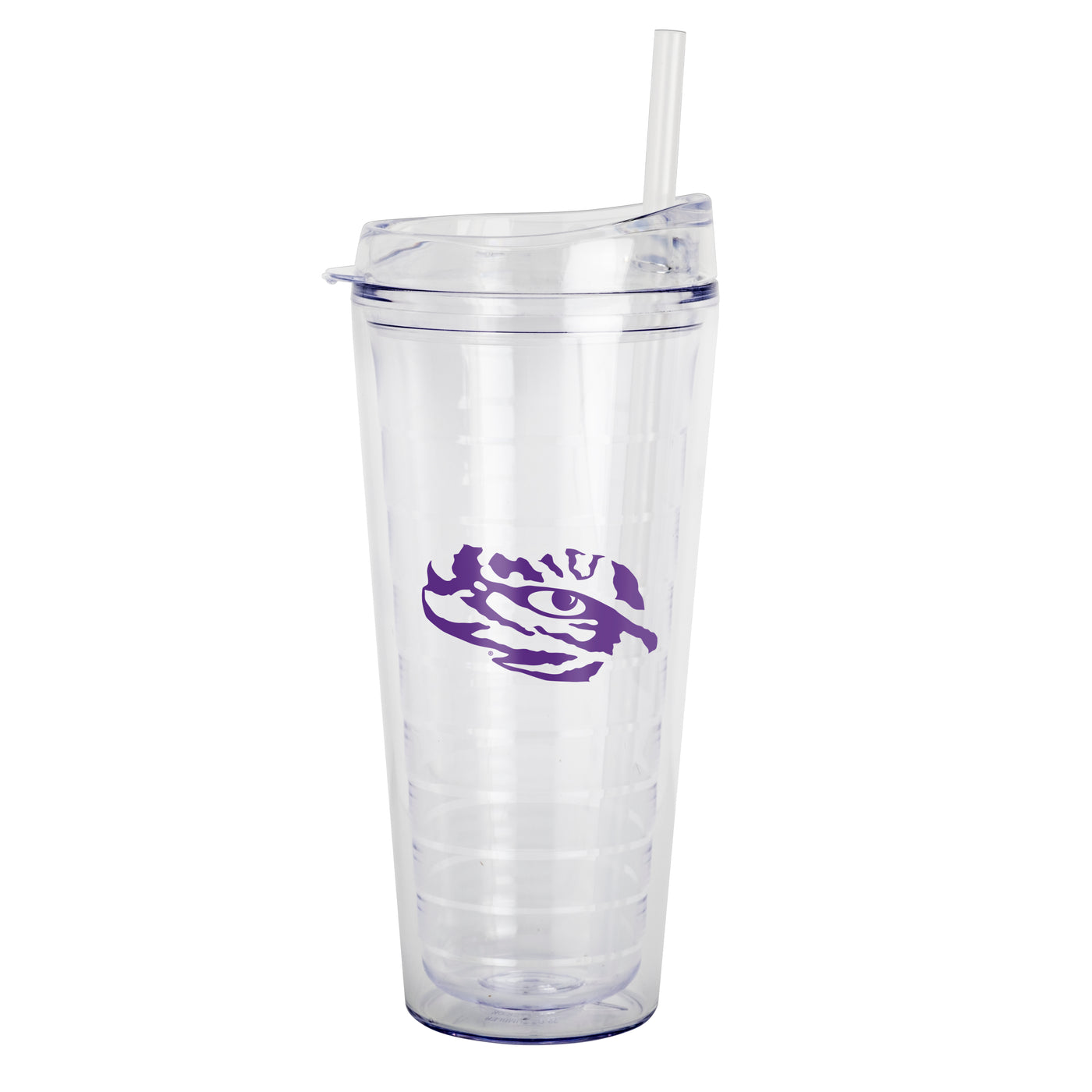 LSU 22oz Flipside Dbl Wall Clear Tumbler