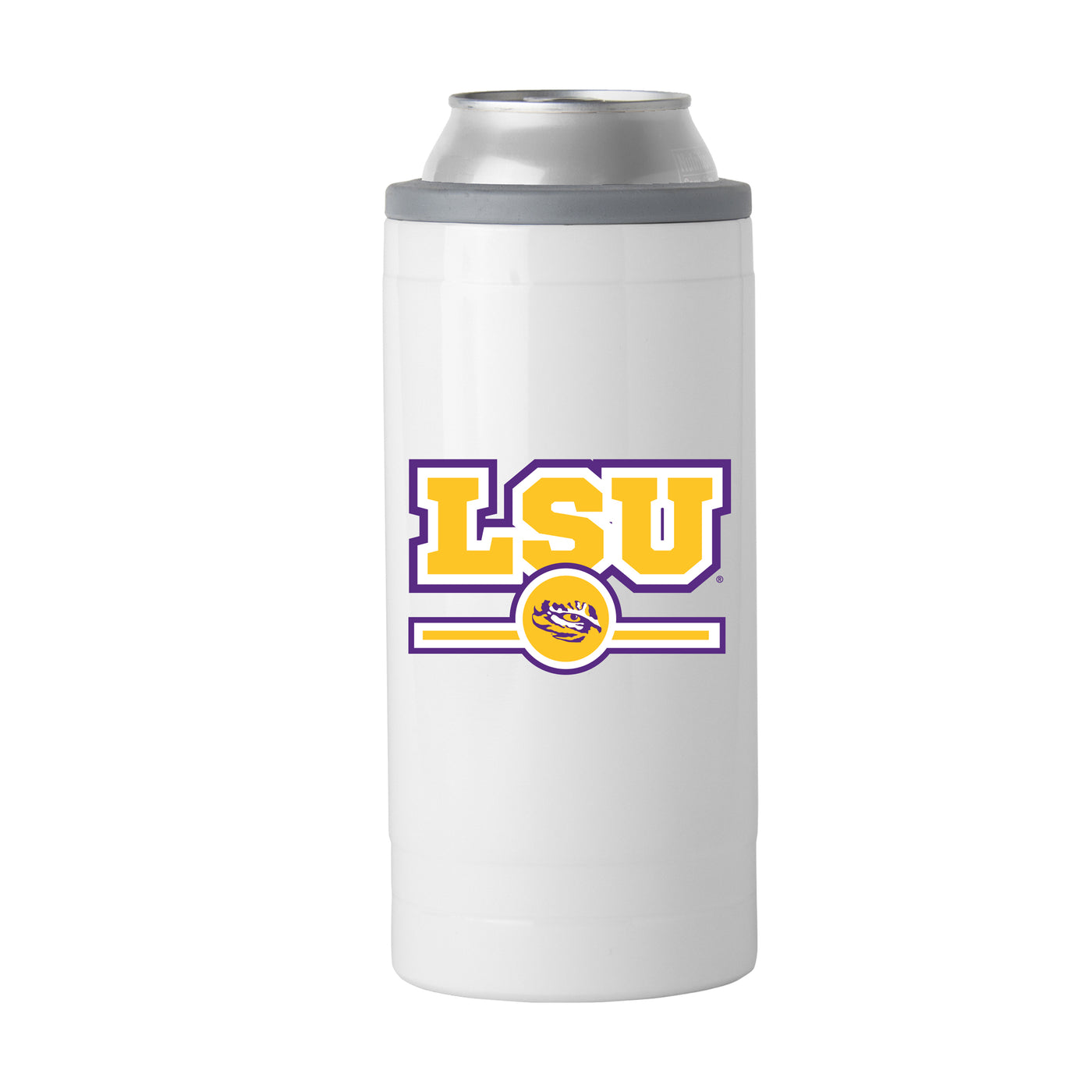 LSU  Letterman 12 oz Slim Can Coolie