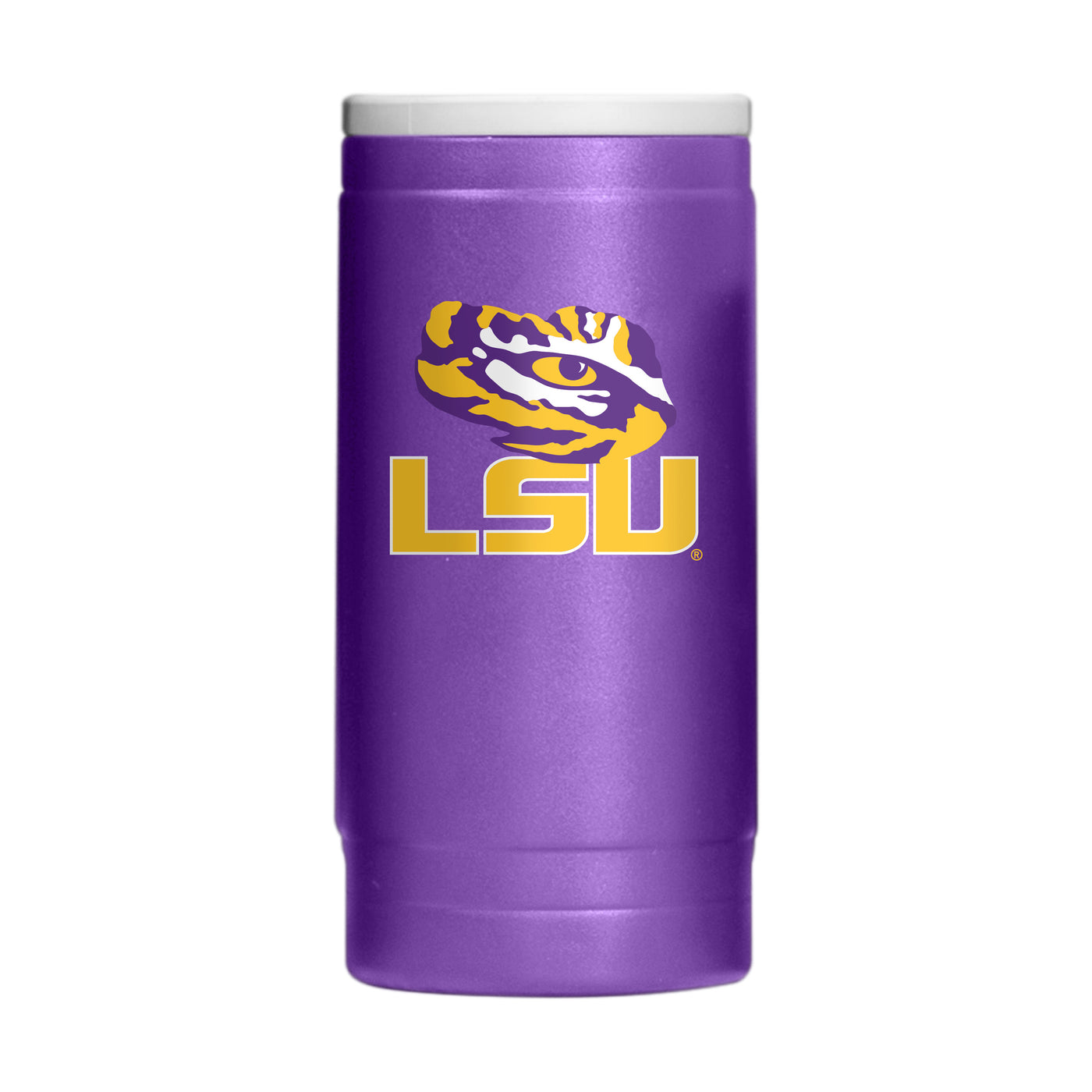 LSU Flipside Powder Coat Slim Can Coolie - Logo Brands