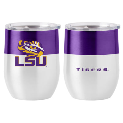 LSU 16oz Colorblock Stainless Curved Beverage - Logo Brands