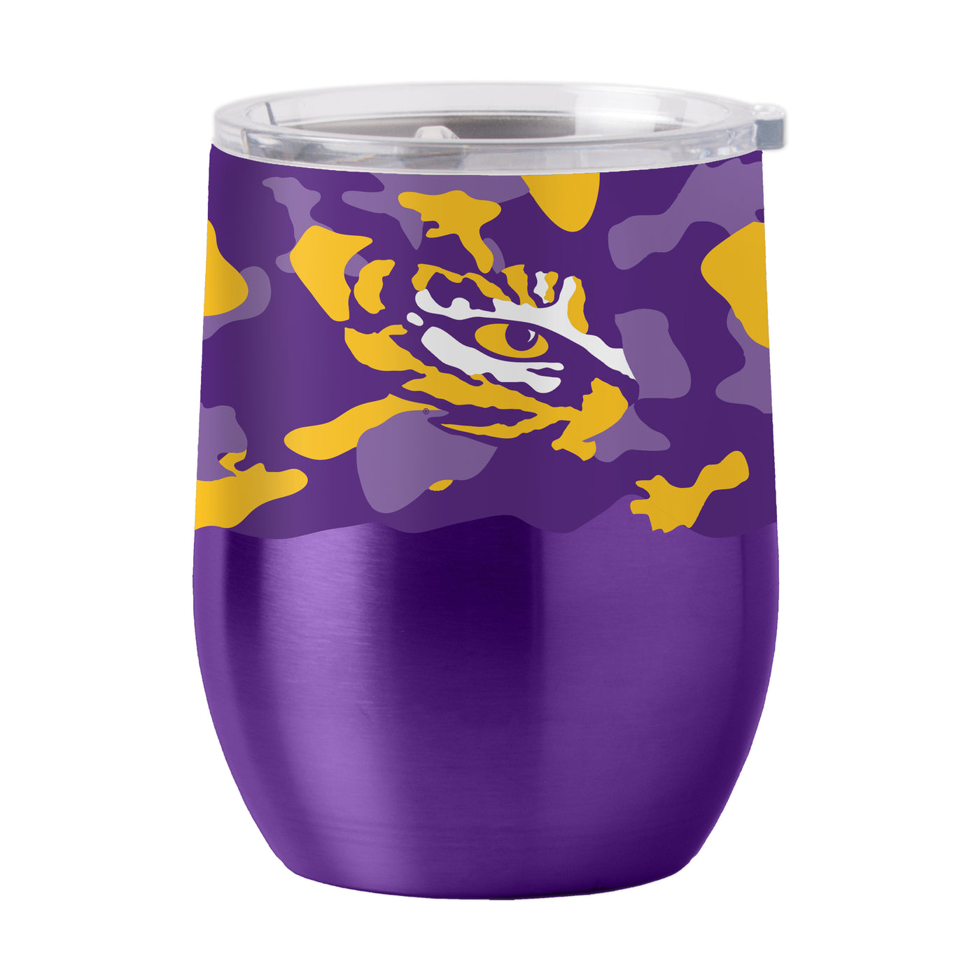 LSU 16oz Camo Stainless Curved Beverage