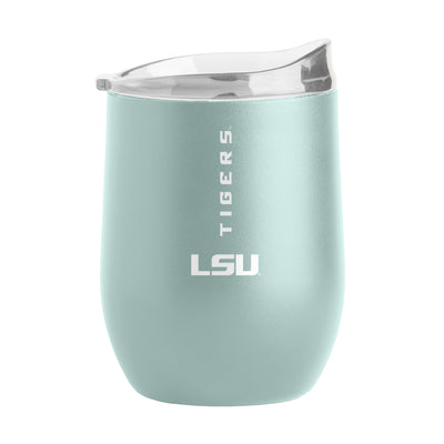 LSU 16oz Vertical Powder Coat Curved Beverage