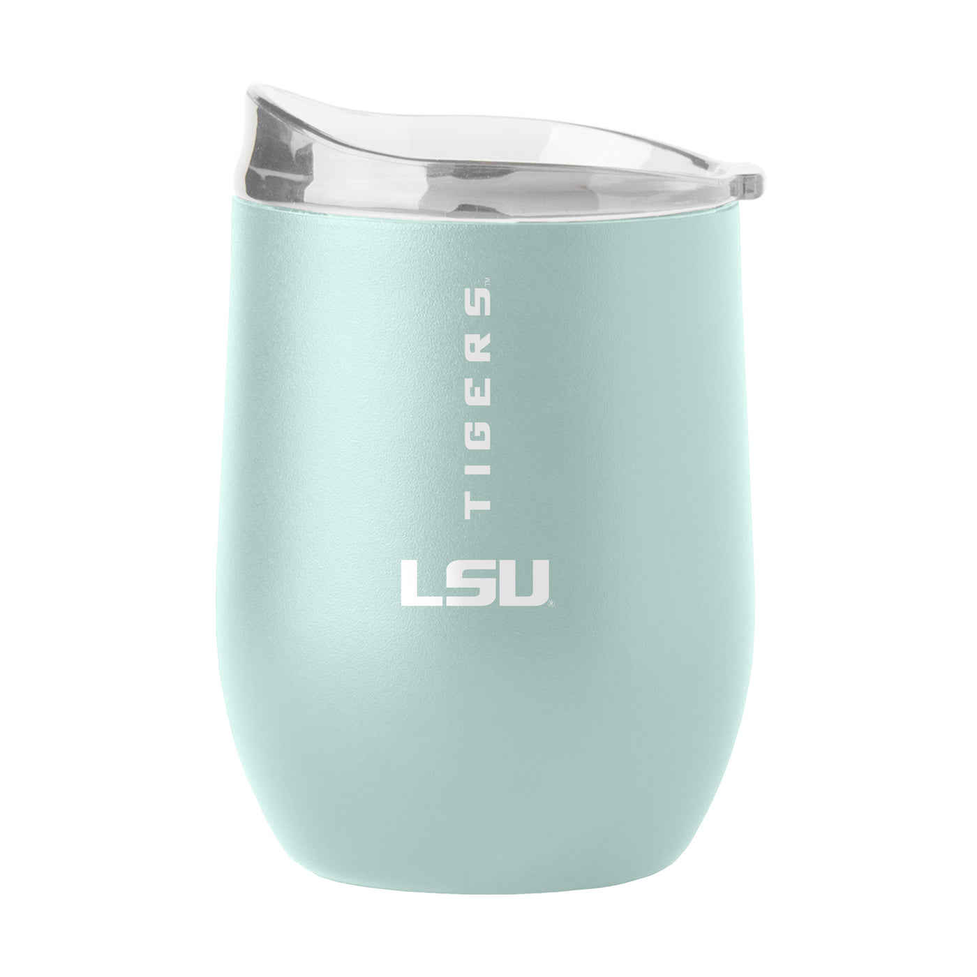 LSU 16oz Vertical Powder Coat Curved Beverage