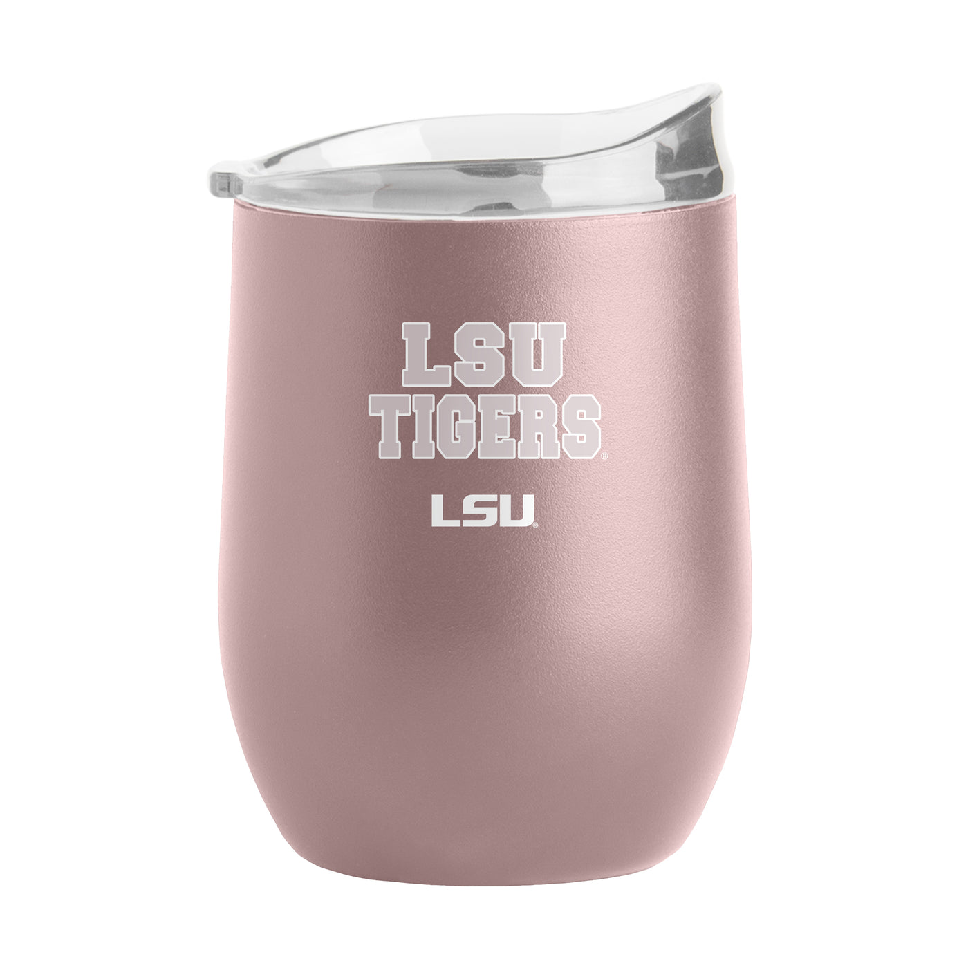 LSU 16oz Stencil Powder Coat Curved Beverage