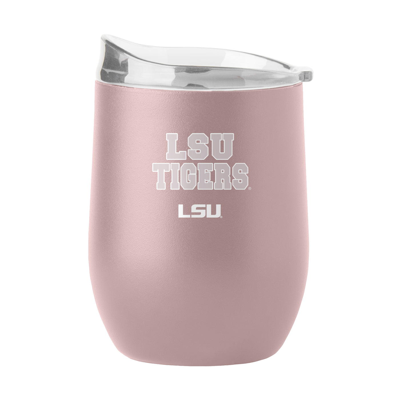 LSU 16oz Stencil Powder Coat Curved Beverage