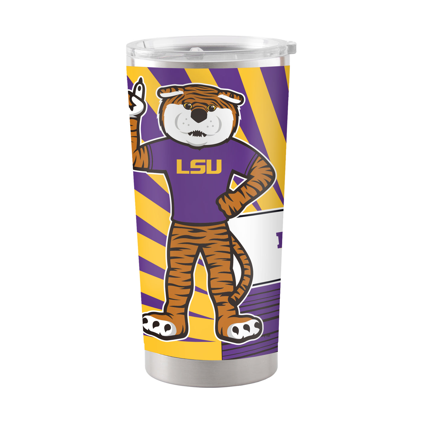 LSU 20oz Mascot Stainless Steel Tumbler