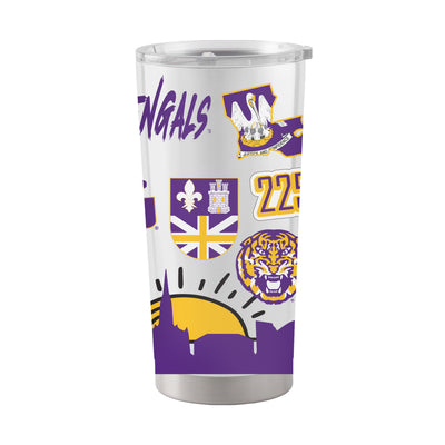 LSU 20oz Native Stainless Tumbler