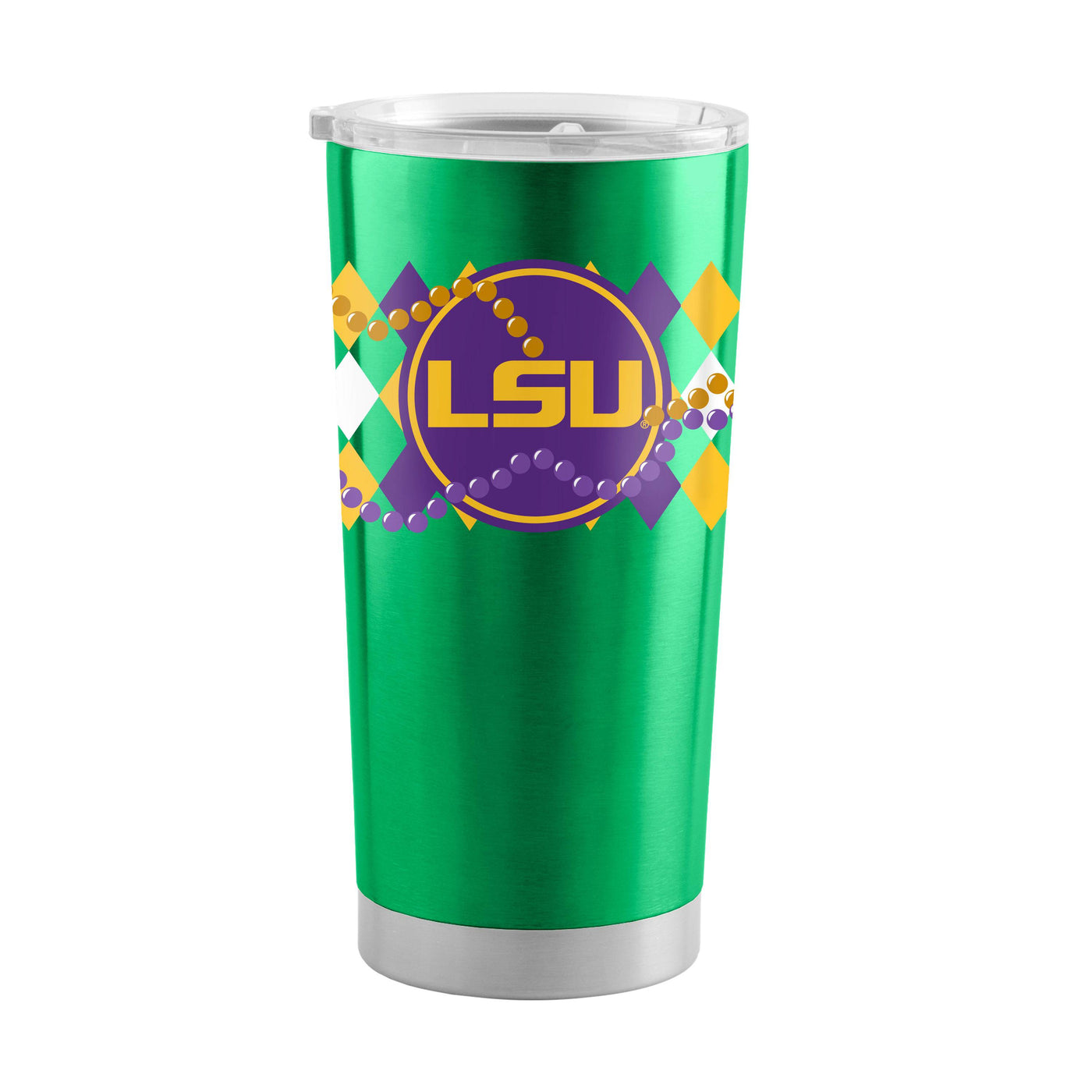 LSU 20oz Mardi Gras Stainless Tumbler