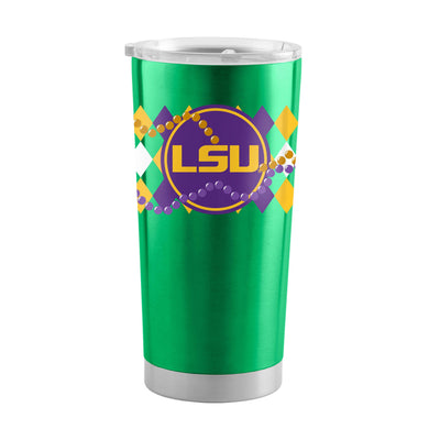 LSU 20oz Mardi Gras Stainless Tumbler