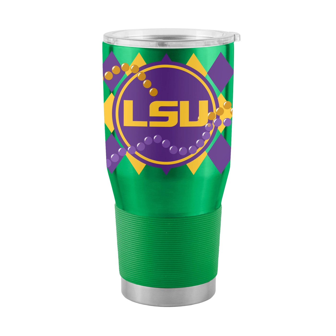 LSU 30oz Mardi Gras Stainless Tumbler