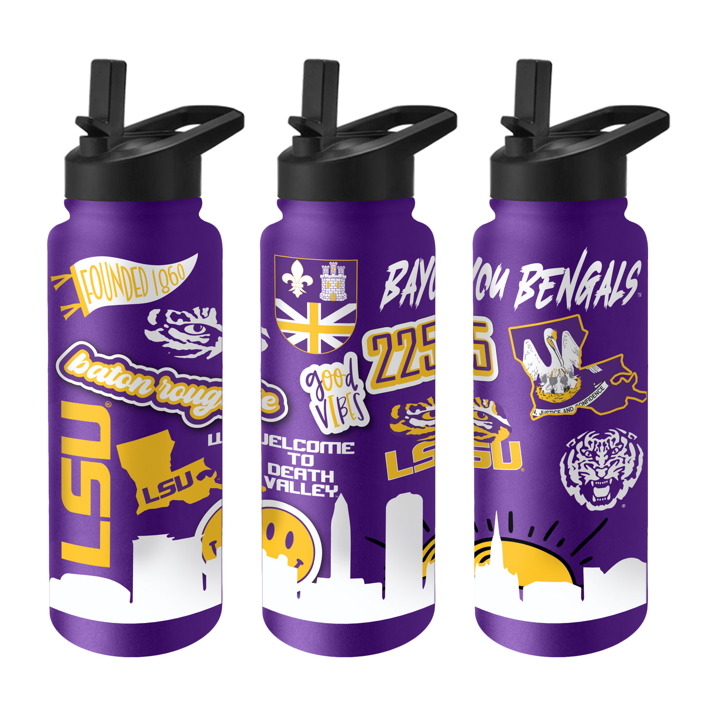 LSU 34oz Team Color Native Quencher Bottle