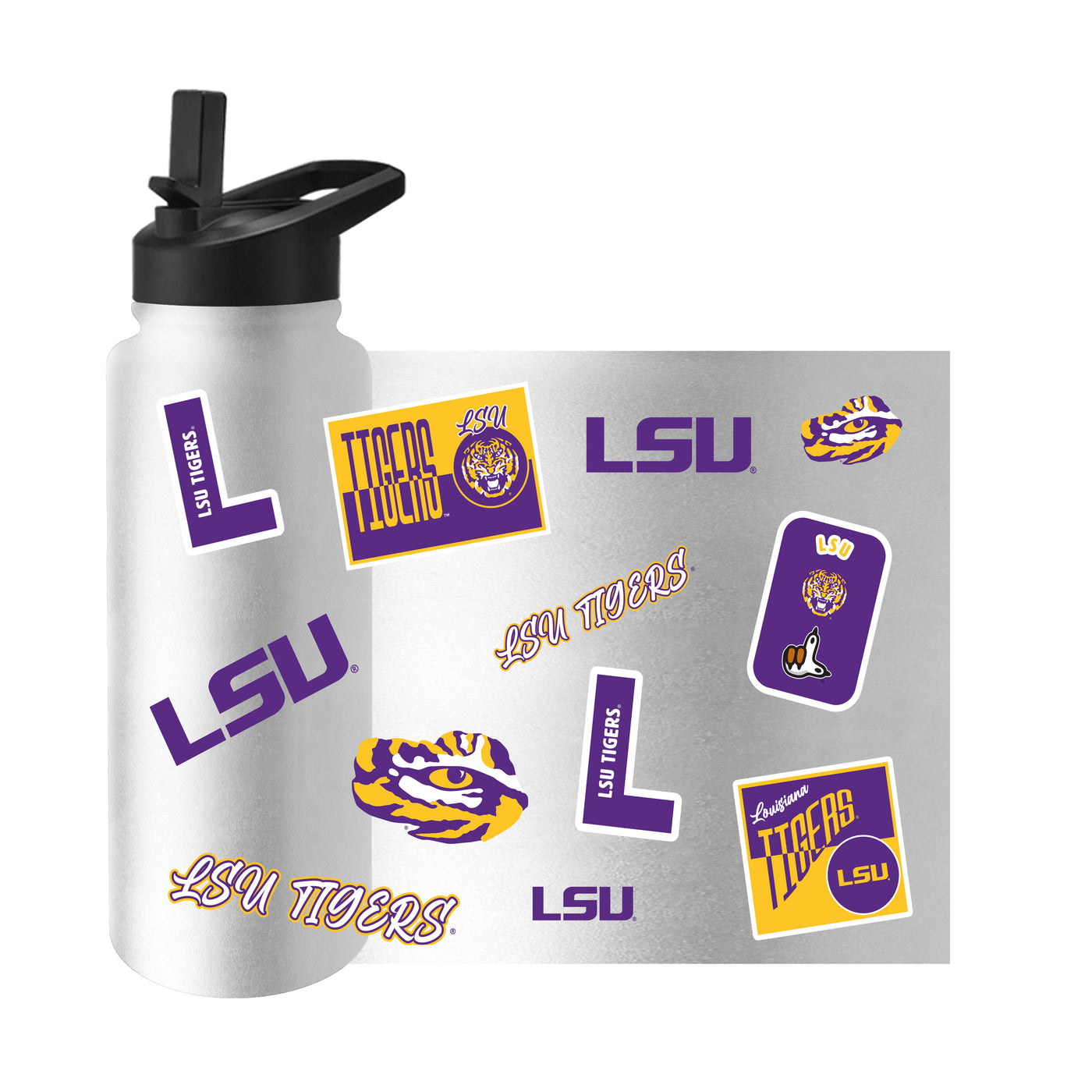 LSU 34oz White Dreamweave Quencher Bottle