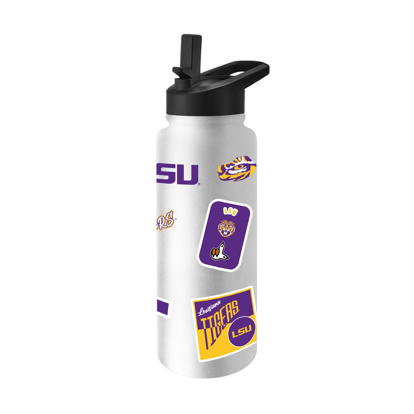 LSU 34oz White Dreamweave Quencher Bottle