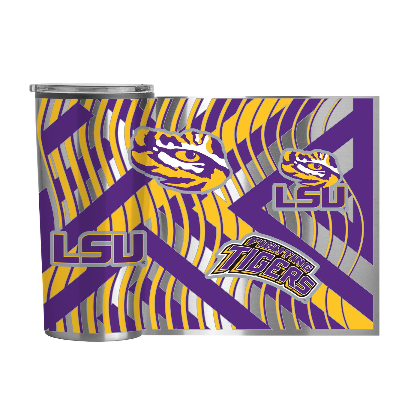 LSU 20oz Flex Plastic Wall Stainless