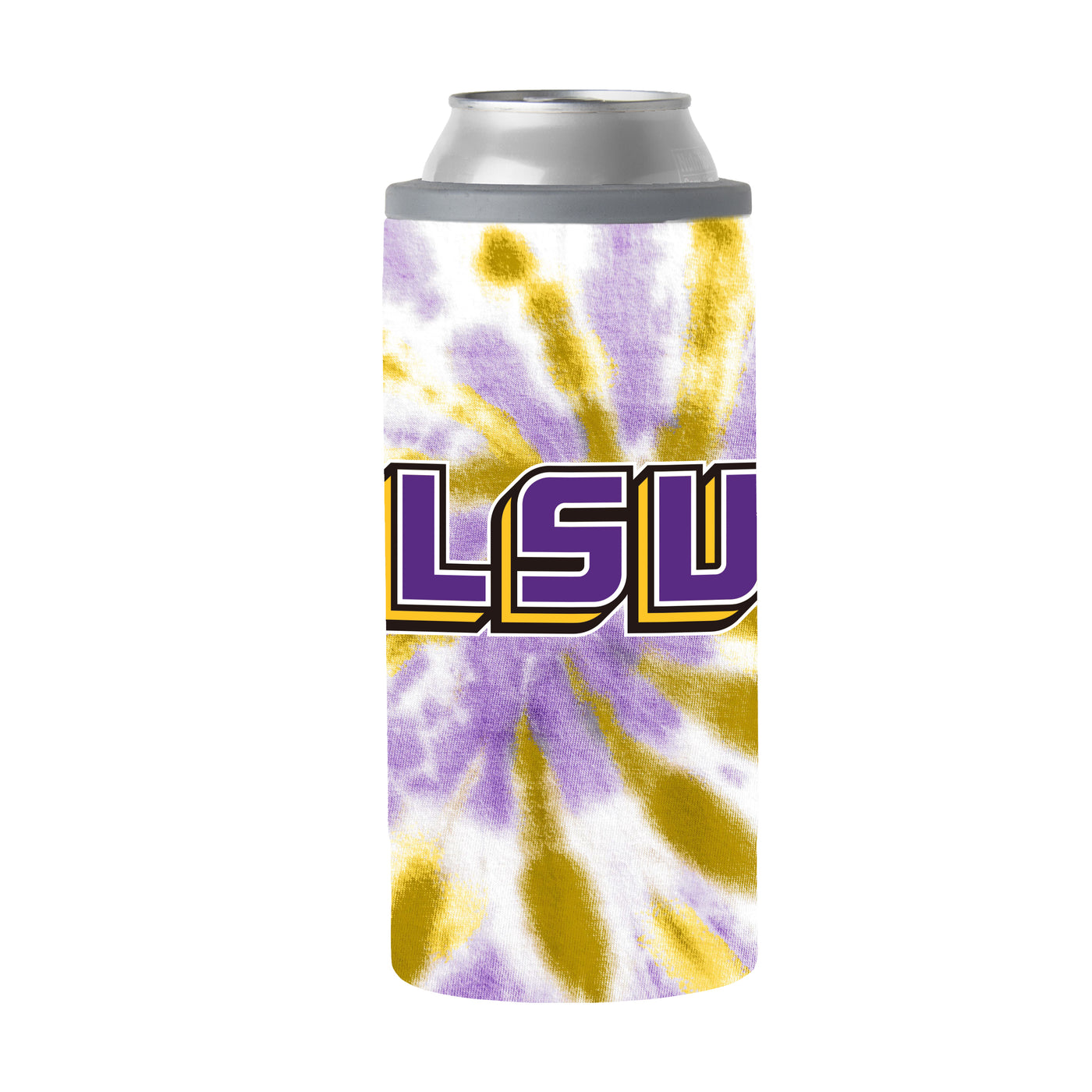 LSU Vault 12oz Tie Dye Slim Can Coolie