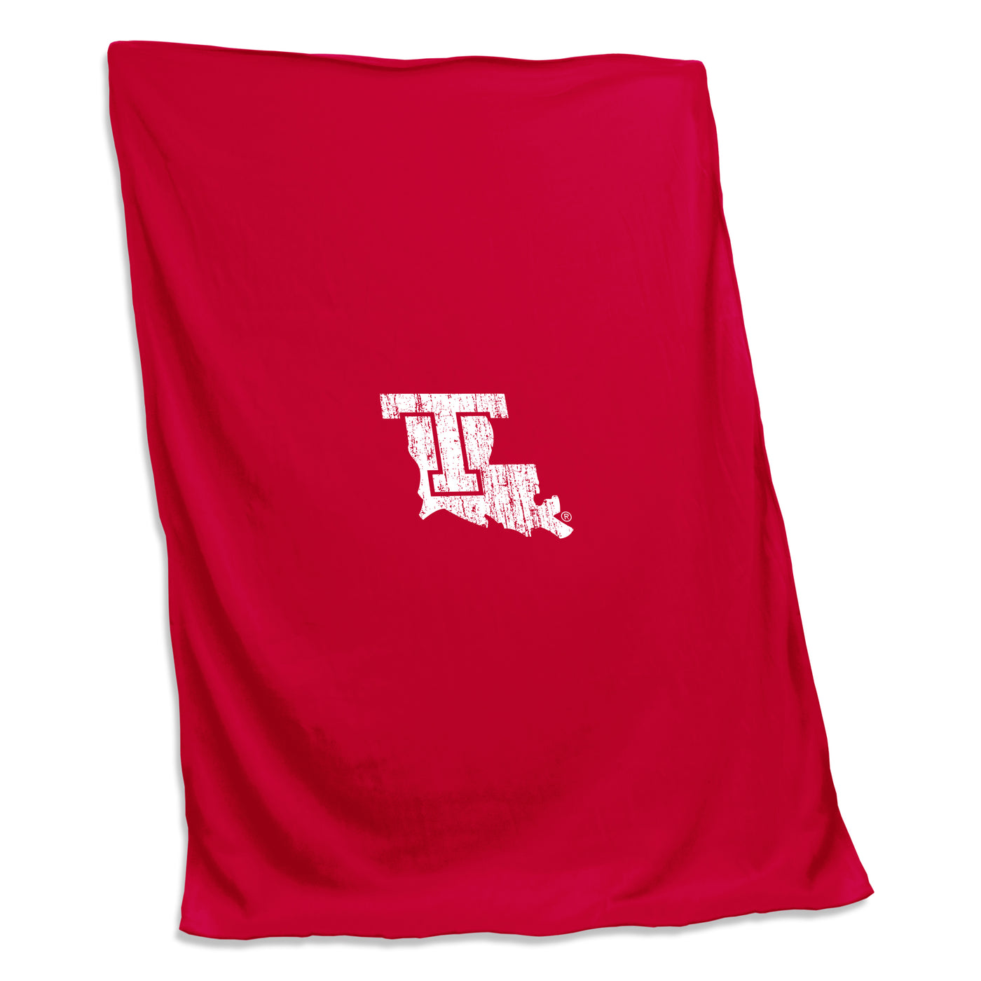 Louisiana Tech Red Sweatshirt Blanket (Screened)