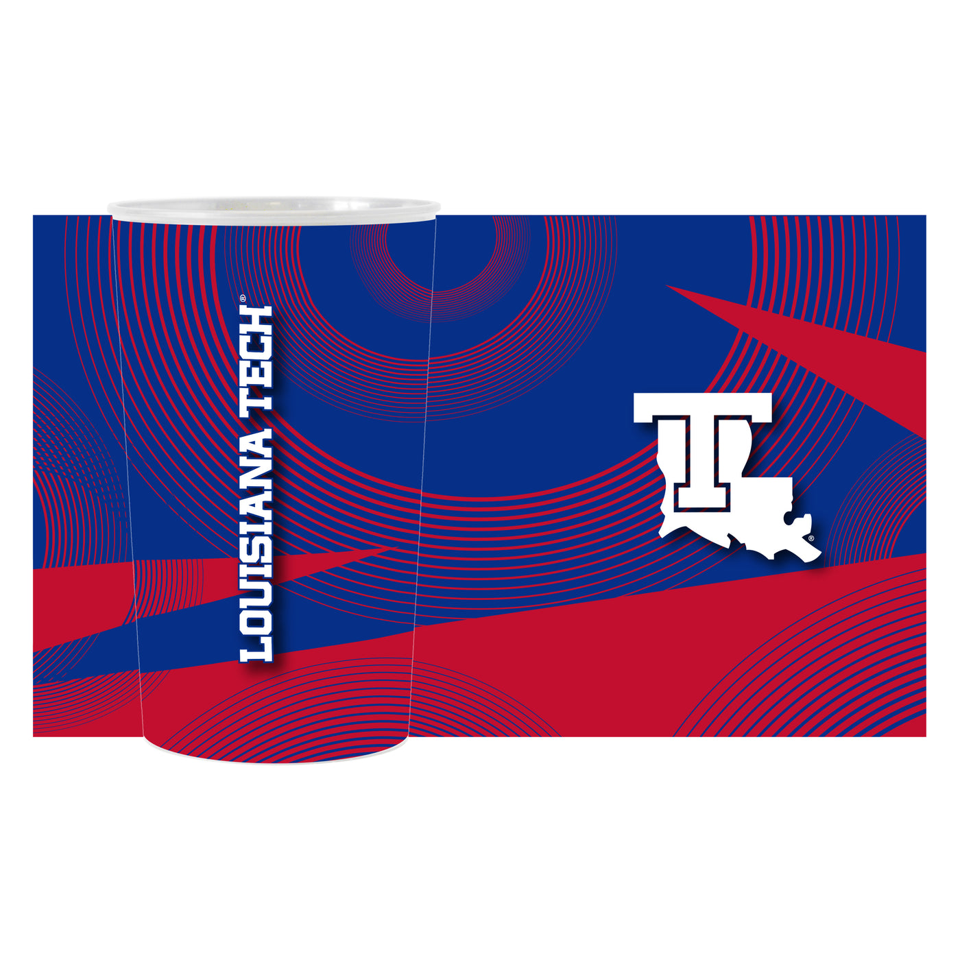 Louisiana Tech Geometric Hardwall Cup 4 Pack
